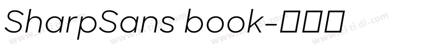 SharpSans book字体转换